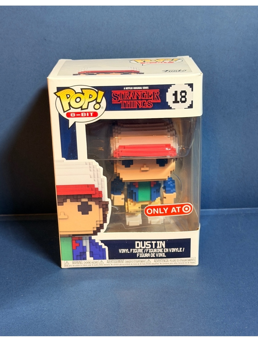 Funko POP! 8-Bit Stranger Things DUSTIN #18 Target Exclusive with Box Protector